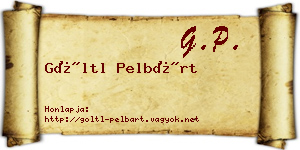 Göltl Pelbárt névjegykártya